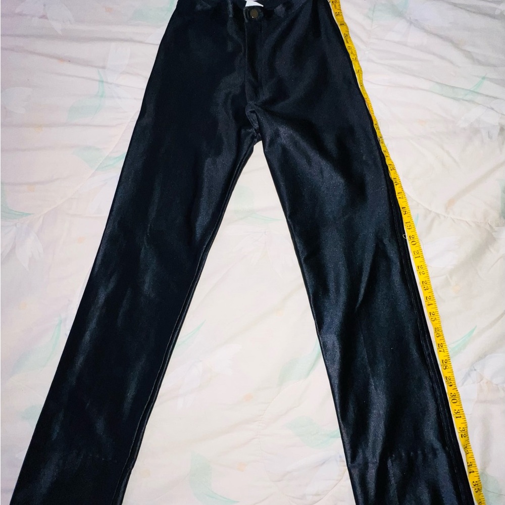 Vintage black Fredrick’s of Hollywood (Sandy from Grease vibes) disco pant xxs